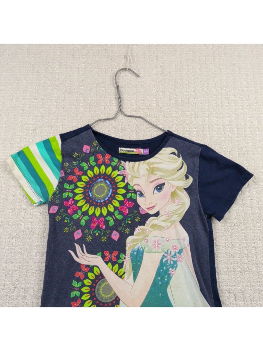 Desigual x Frozen II Elsa Disney Tutu Hugs Dress Girl Size 7-8 Mandala Boho - Picture 2 of 11